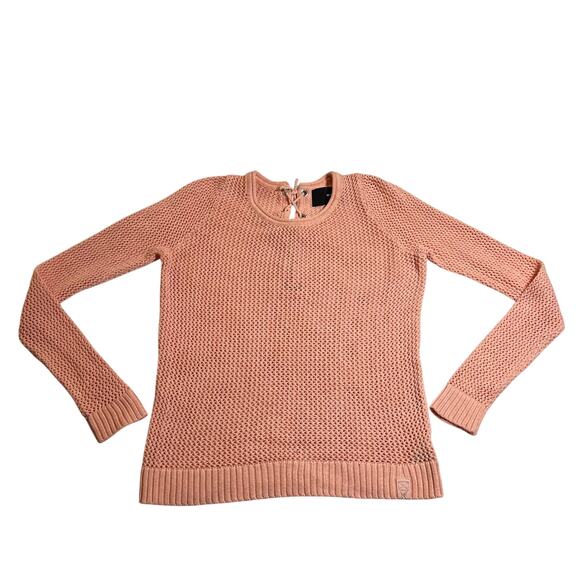 Hurley Open Knit Beach Sweater w/ Lace Up Back Size Large Colorful Casual - Picture 1 of 8